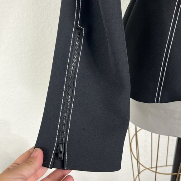 KENZO Mandarin Officer Neoprene Belted Midi Jacket - Picture 4 of 10